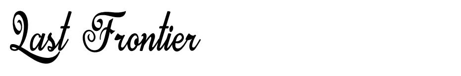 Last Frontier font